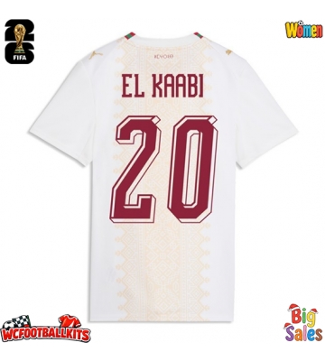 Morocco Ayoub El Kaabi #20 Replica Away Stadium Shirt for Women World Cup 2026 Short Sleeve